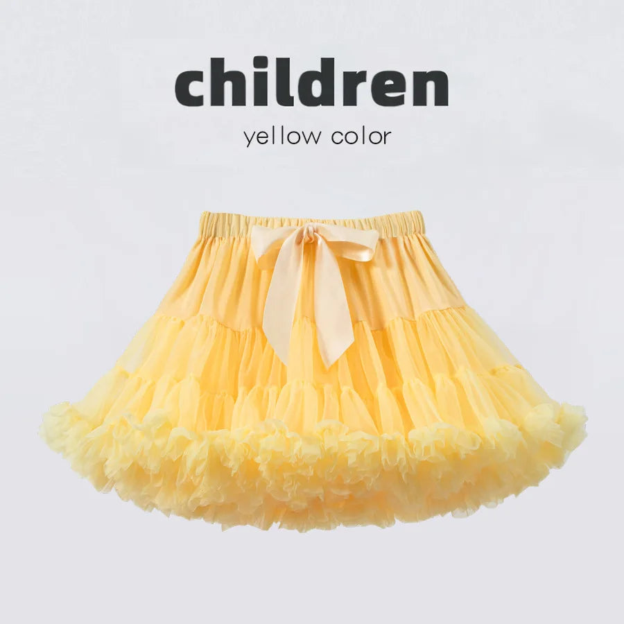 Children's Skirt Baby Girls Tutu Skirt Fluffy Children Ballet Kids Pettiskirt Baby Girl Skirts Princess Tulle Party Dance Skirts