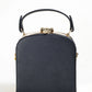 Women Trendy  Floral Decor Solid PU leather Clutch Bag，Faux Pearls Big Metal Frame Dinner Chain Boxy Bag