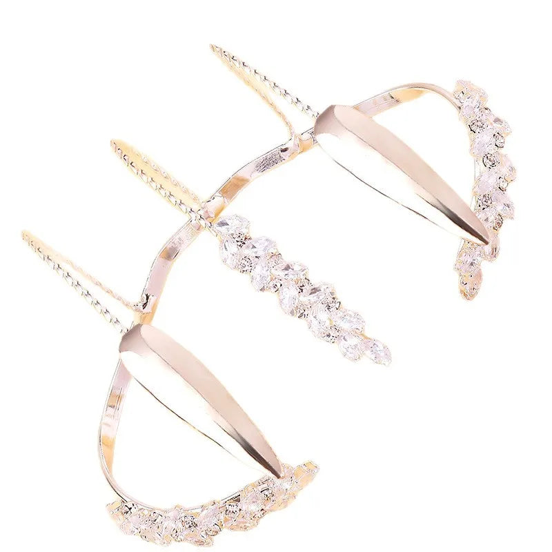 Adjustable Geometric Toothed Zircon Bracelet Women's Fashion Jewelry Personality Open Hand Accessory LADYMEE Brand