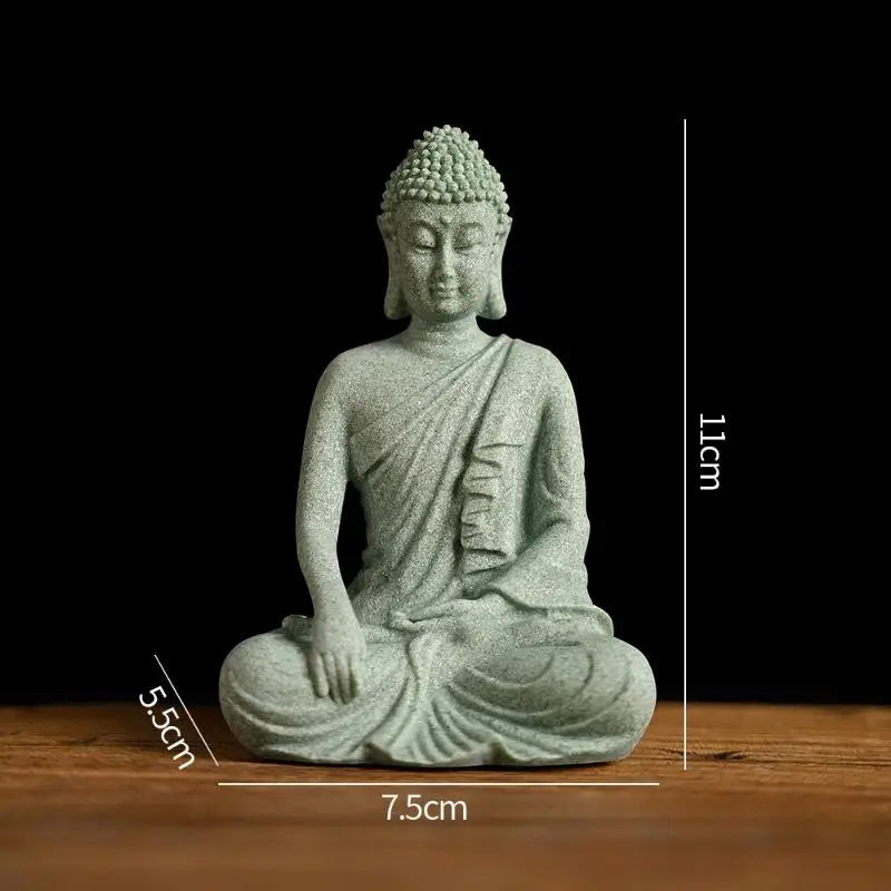 ♥Buddha Statue Set – Sandstone Finish, Various Poses, Zen Home Decor for Meditation & Spiritual Space