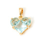 1 Piece Sweet Copper Valentine's Day Charms Gold Color Heart Cubic Zirconia Pendants For DIY Necklace Jewelry Making 20mm x 14mm