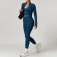 Seamless Yoga Set 3PCS Women Sportswear Workout Clothes Athletic Wear Gym Legging Fitness Bra Crop Top Long Sleeve Sports Suits