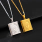 1 Piece of Islamic Allah Quran Photo Frame Men's and Women's Pendant Necklace Can Be Placed Photo Fashion Religious Jewelry Gift