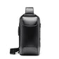 BANGE Upgraded Men Waterproof Multifunction Carbon Fiber Pattern Crossbody Bag USB Sling Shoulder Bags Messenger Chest Bag Pack