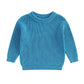 Suefunskry Newborn Baby Girl Boy Knitted Long Sleeve Autumn Winter Sweater Solid Loose Pullover Casual Tops Kids Clothes 0-5Y