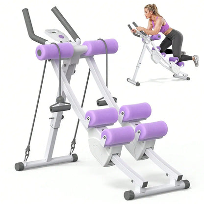 MERACH Ab Machine, Adjustable Ab Trainer Machine, AB Workout Equipment For Home Gym, Independent Dual Tracks For Mountain Climber, Foldable For Home Exercise, Load Capacity 440 LBS