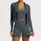 2/3PCS Yoga Set Women Gym Long Sleeve Sports Suits Fitness Bra Crop Top Workout Clothes Female Solid Seamless Legging Sportswear