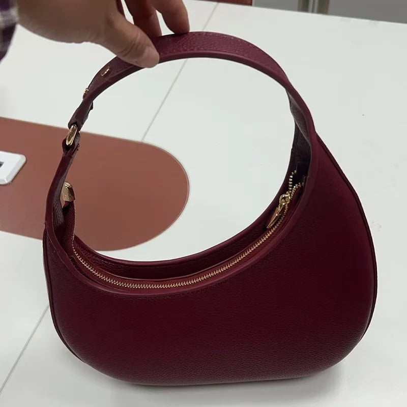 Fashion Women Shoulder Bags PU Leather Armpit Bags Luxury Brand Ladies Handbag Minimalist Female Underarm Bag Bolsas Totes