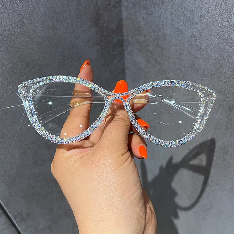 Sexy Cat Eye Anti Blue Light Glasses Women Luxury Designer Eyeglasses Frame Optical Computer Customize Reading pectacle