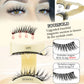 1 Pairs Magnetic Fake Eyelashes Kit Handmade Fluffy Faux Mink Lashes Curler 3D False Eyelashes Extension Makeup with Tweezers