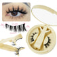 1 Pairs Magnetic Fake Eyelashes Kit Handmade Fluffy Faux Mink Lashes Curler 3D False Eyelashes Extension Makeup with Tweezers
