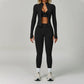 2/3PCS Seamless Yoga Set Gym Workout Suits Athletic Wear Women Legging Fitness Bra Crop Top Long Sleeve Sports Suits Sportswear