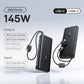 Baseus 145W Power Bank 25000mAh Fast Charging Built-In Type-C Cable Portable Battery Charger for iPhone Samsung MacBook Tablet