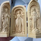 Solid Wood Carving Three Open Buddha Statue, Collapsible Sculpture, Living Room and Bedroom Decoration, Modern Art