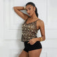 Women's Sequin Slim Camisole Spaghetti Strap V-Neck Slim Fit Cropped Tank Tops Summer Sexy Club Vest Streetwear