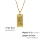 EUEAVAN 2023 Religious Loran Allah Muslim Stainless Steel Necklace Men Islam Square Pendant Necklaces Statement Jewelry Gifts