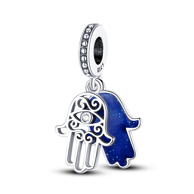 2026 Hot Sale Charms Bead 925 Sterling Sliver Pink Butterfly Luminous Firefly Dangle Fit Bangle Bracelet Necklace DIY Jewelry