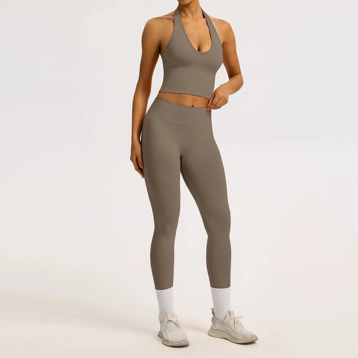 2/3PCS Yoga Set Women Gym Long Sleeve Sports Suits Fitness Bra Crop Top Workout Clothes Female Solid Seamless Legging Sportswear