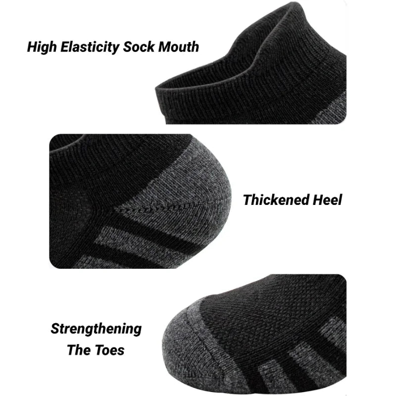 3 Pairs Ankle Athletic Running Socks Cushioned  Breathable Low Cut Sports Tab Socks For Men And Women