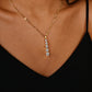 IOGOU 14k Gold Filled 0.92cttw D Color Round Moissanite Pendant Necklace for Women 5-Stone Bar Collar GRA Certified Jewelry Gift