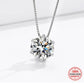 Real 1 Carat D Color Moissanite Pendant Necklace 100% 925 Sterling Silver Sparkling Engagement Wedding Party Fine Jewelry