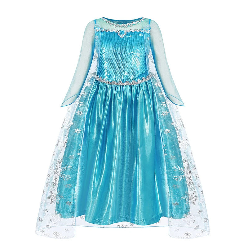 Girls Princess Dress Kids Birthday Cosplay Cinderella Snow White Aurora Rapunzel Halloween Costume Children Party Dresses
