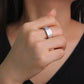 HIPEE Stainless Steel Islamic Rune Engraved Ring, Ayatul Kursi Ring, Muslim Arabic Prayer Religious Jewelry, Eid Gift
