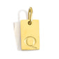 Polished Stainless Steel Square Gold Color Pendant Hang 26 Letters DIY Bracelet Pet Collar Necklace Jewelry Making