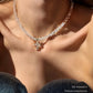 Design Exaggerated Baroque Transparent Crystal Chain With Sexy Zircon Cross Pendant Necklace For Women Wedding Praty Gift