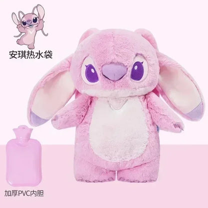 MINISO Disney Kawaii Stitch Anime Winter Extra Large  Cute Hot Water Bottle Home Water Filling Hand Warmer Holiday Gifts