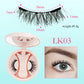 1 Pairs Magnetic Fake Eyelashes Kit Handmade Fluffy Faux Mink Lashes Curler 3D False Eyelashes Extension Makeup with Tweezers