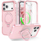 For iPhone 17 Pro Max iPhone Air Matte Case,Built-in PET Screen Protector, Ring Kickstand, Dual Layer Full Body Shockproof Cover