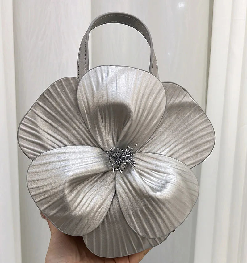 Fashion Flower Petals Evening Bag Purse Clutch Bag Crossbody Prom Women Luxury Wedding Party Crossbody Day Bag