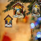 2D Handmade Sun Catcher Stained Acrylic Nativity Scene Suncatcher Window Hanging Ornament for Home Decor Christian for Family