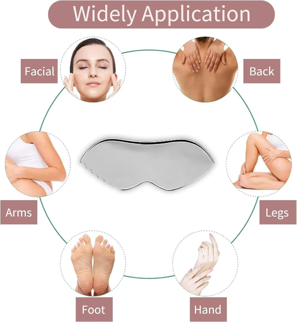 4 Pcs Stainless Steel Gua Sha Scraper Massager For Face Neck Body Guasha Massage Tool Face Massager