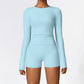 2/3PCS Yoga Set Women Workout Set Seamless Sportswear Gym Clothing Fitness Long Sleeve Crop Top High Waist Leggings Sports Suits