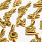 E.B.belle Mini Bubble 26 Letter Pendant Tarnish Free Stainless Steel Charms 18K Gold Plated Keychain Accessories for Jewelry