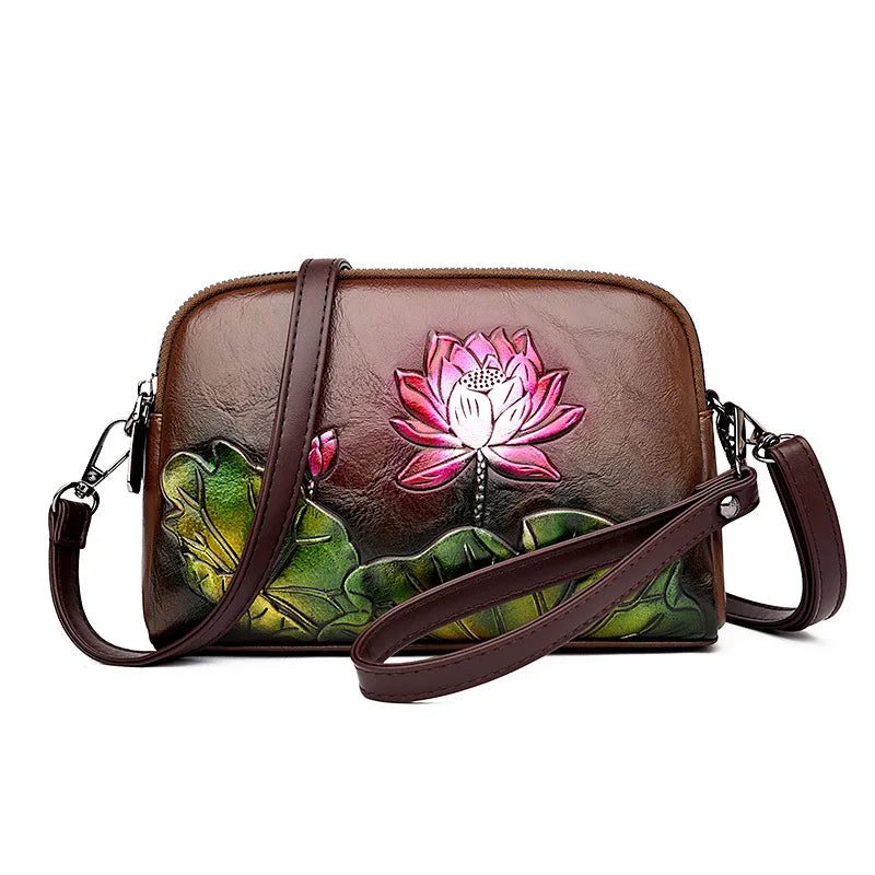 Large Capacity Three-Layer Women's Crossbody Shoulder Bag Fashionable Retro Handbag Mom Bag 2025 New Style PU Leather Bag