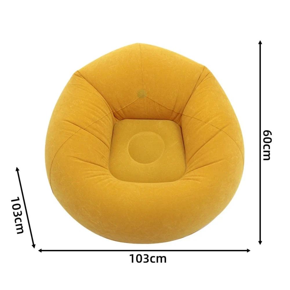 Inflatable Lazy Sofa Folding Portable Pvc Inflatable Air Chair for Living Room Outdoor Camping Convenient Beach Lounge Chair