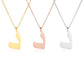 EUEAVAN Arabic Letter Pendant Necklace for Women Men Stainless Steel Arab Initial Alphabet Necklaces Lucky Amulet Muslim Jewelry