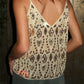 Women's Sequin Slim Camisole Spaghetti Strap V-Neck Slim Fit Cropped Tank Tops Summer Sexy Club Vest Streetwear