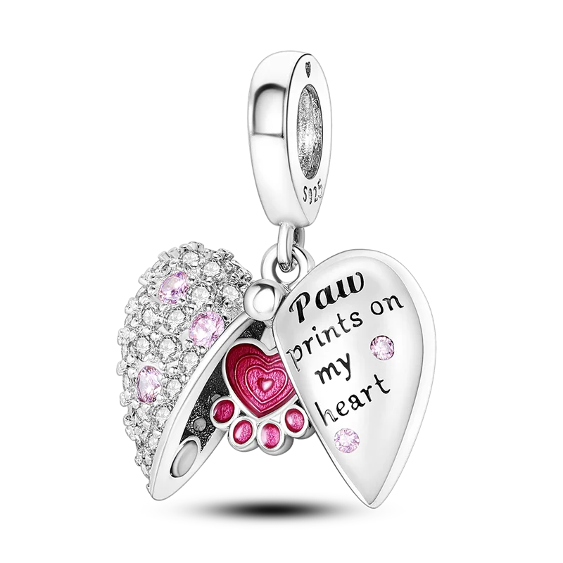 2026 Hot Sale Charms Bead 925 Sterling Sliver Pink Butterfly Luminous Firefly Dangle Fit Bangle Bracelet Necklace DIY Jewelry