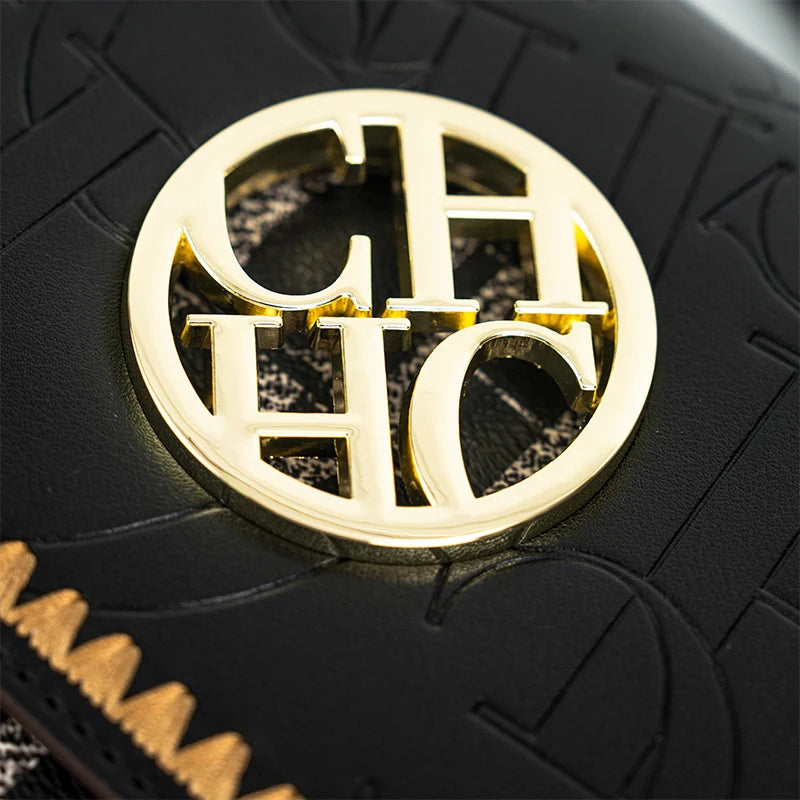 CH Solid Design Shoulder Bag Dark Letter Embossed Ladies Party Bag Exquisite Luxury Brand Fashion Design Handbag Classic