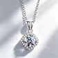 0.5ct-1.0ct VVS1 D Color Moissanite Necklace 925 Soild Sterling Sliver Chain with Certificate Fine Jewelry for Woman Jewelry