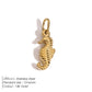EMANCO Fashion Marine Animals Charms Shell Fish Tail Hippocampus Japonicus Stainless Steel Pendants for Jewelry Making Bulk