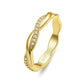 WOSTU Wedding Band Rings for Women 925 Sterling Silver AAA Zircon Stackable Engagement Crossed Rings Simple Jewelry Party Gift