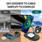 Phone Wireless Charger Desktop 3 IN 1 Magnetic For Magsafe iPhone 16 15 14 13 12 Samsung Apple/Galaxy Watch Fast Charging Dock