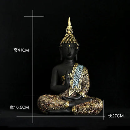 Hand Made Thailand Buddha Statue, Large Buddha Sculpture Green Resin, Buddhism, Hindu, Fengshui Figurine, Meditation, Home Deco