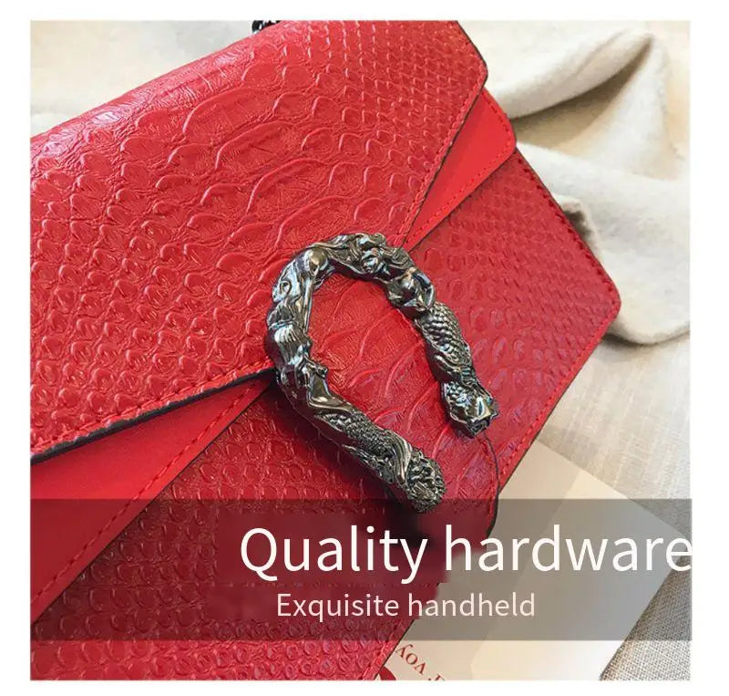 The 2025 new retro crocodile-patterned chain Dionysus bag is a high-end single-shoulder crossbody women's bag