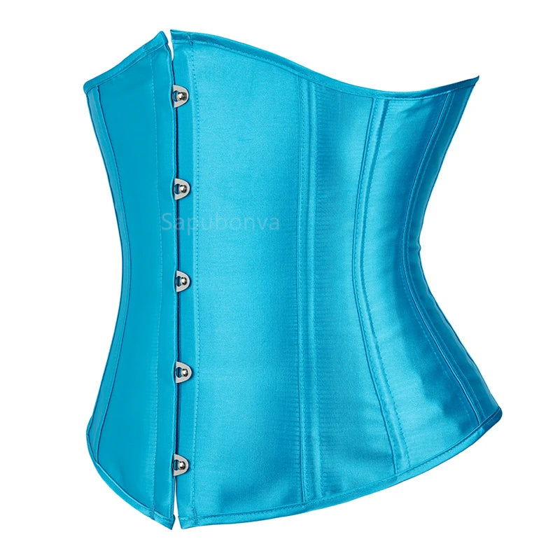 Sapubonva Corset Underbust Waist Cincher Workout Shape Body Belt Shapewear Corsets and Bustiers Lingerie Plus Size Women Gothic